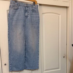 Light Blue Denim Pencil Skirt